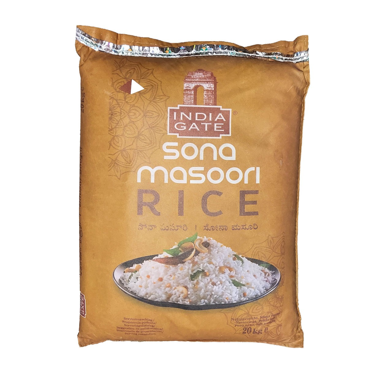 India Gate Sonamasoori Rice 20kg