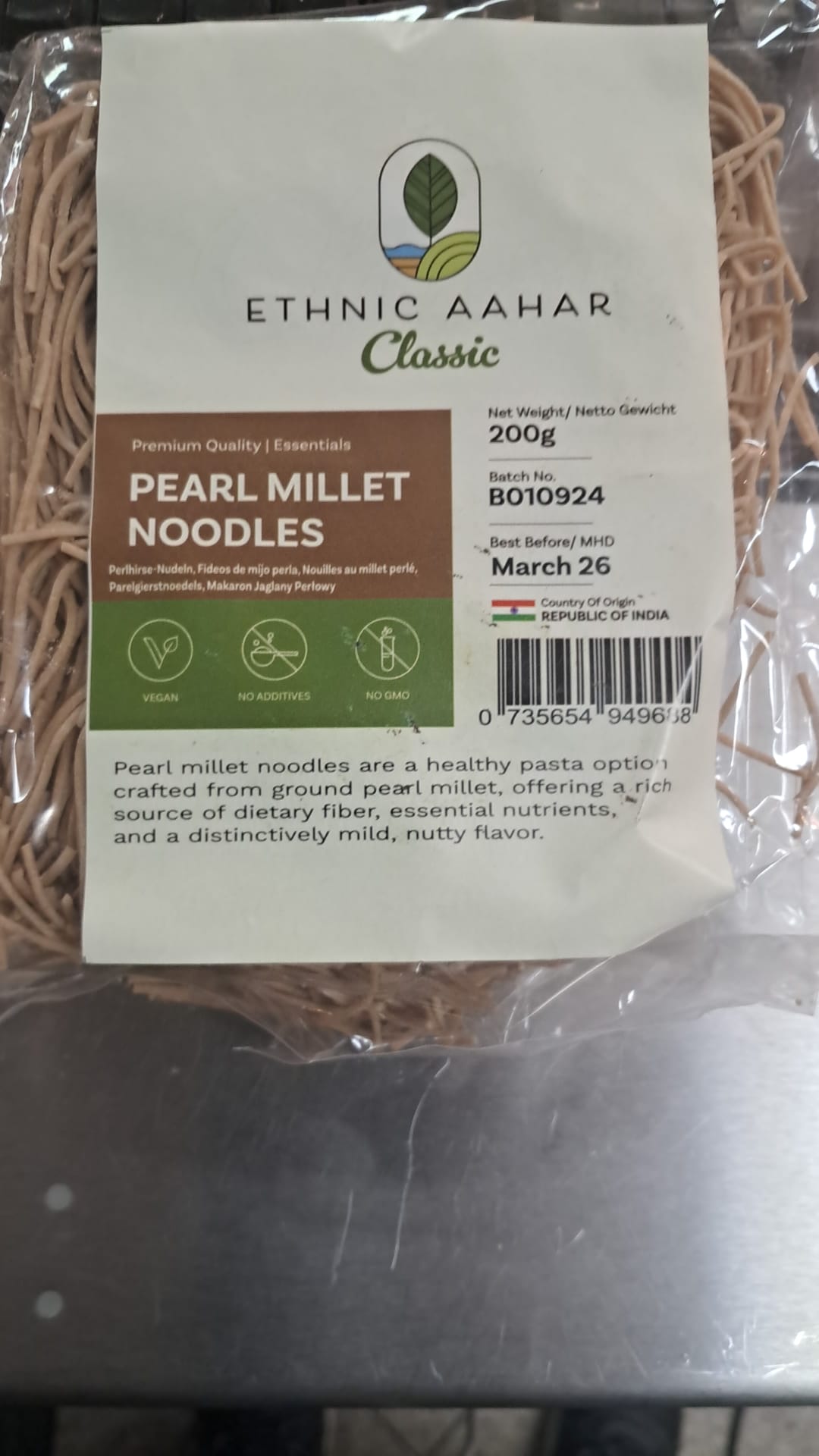 Ethnic Aahar Pearl Millet Noodles 200